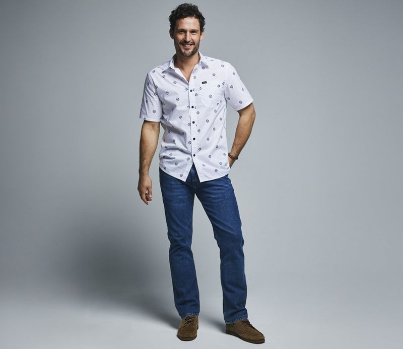 Man wearing Lee Slim Fit Jeans.