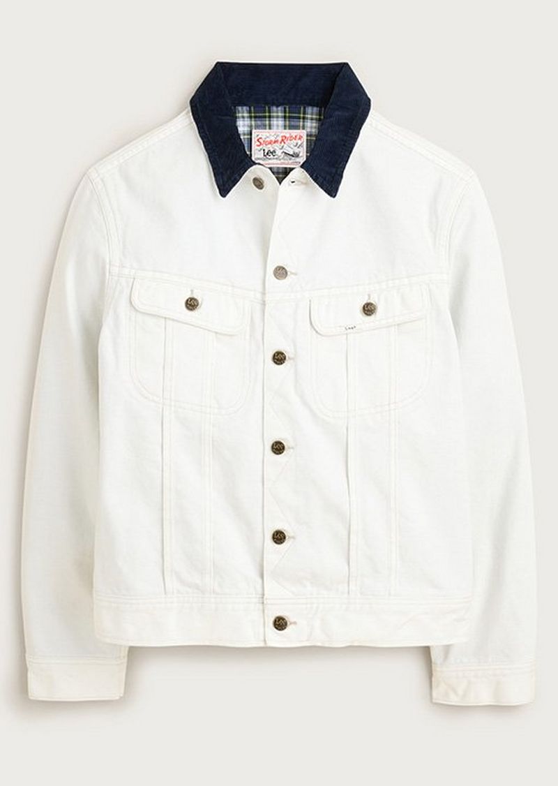 The Lee X J CREW White Denim Jacket