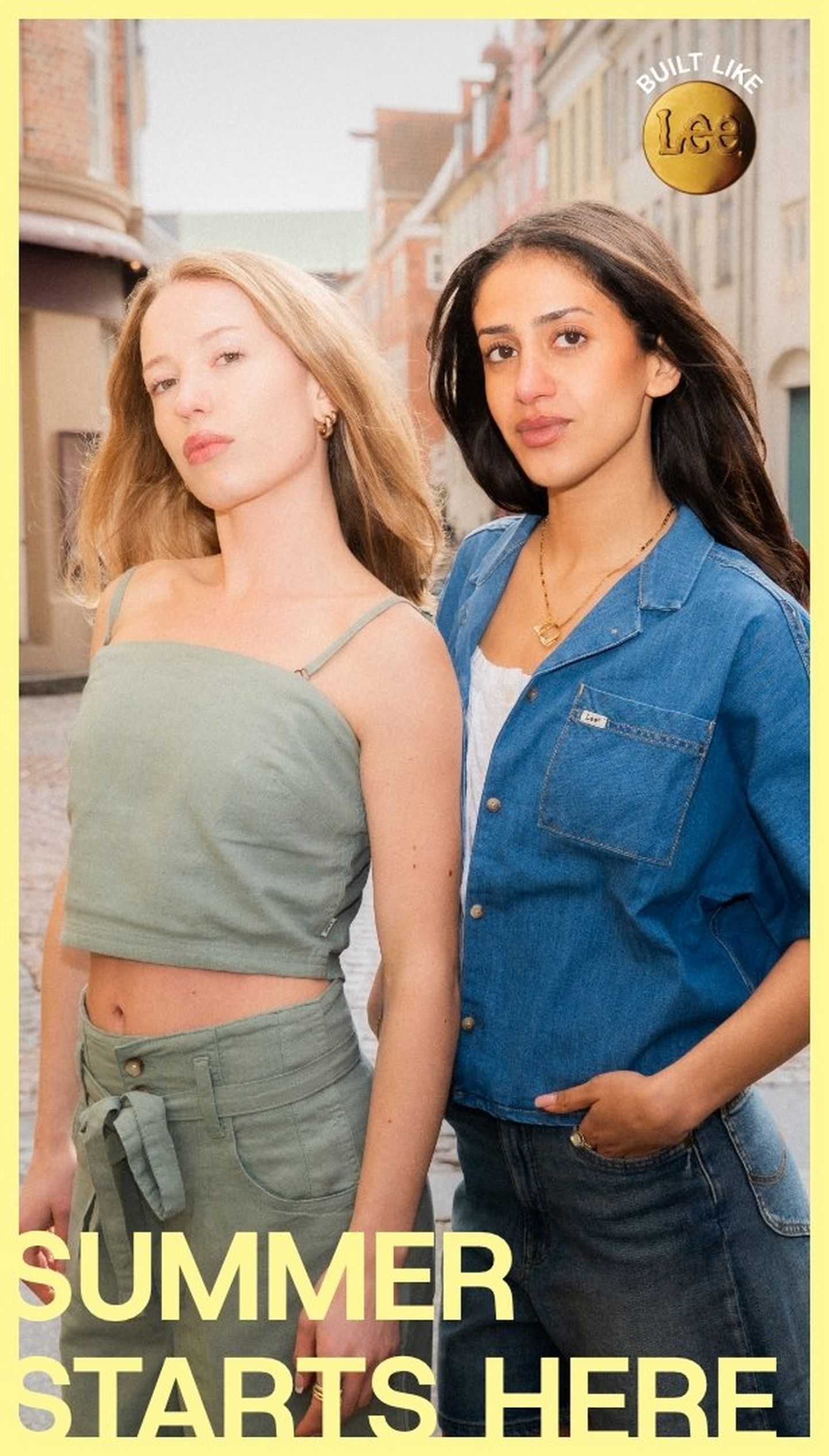 summer starts here campaign showing women influencers wearing summer outfits from Lee