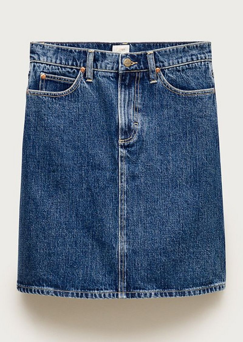 The Lee X J CREW Medium Wash Skirt 