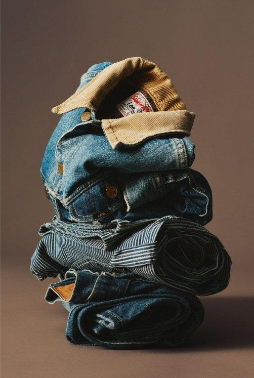 Stacked Lee denim jeans